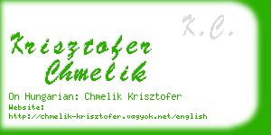 krisztofer chmelik business card